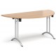 Deco Semi-Circular Curved Folding Leg Meeting Table